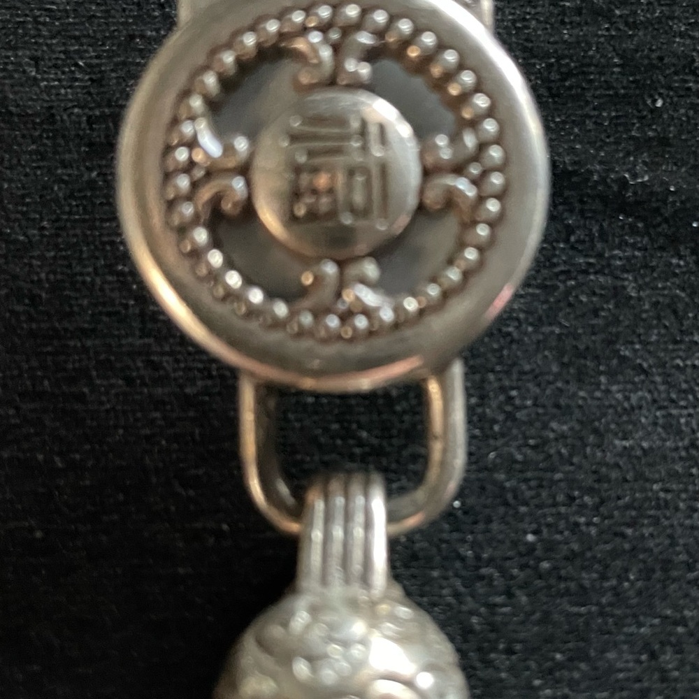 Brighton Silver Belt with Intricate Design